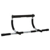 Black and silver pull-up bar on a white background
