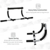 Heavy-duty pull-up bar with space-saving design on a light gray background