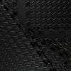 Close-up of black textured foam mats