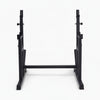 Black squat rack on a white background