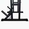 Black gym exercise machine on a white background