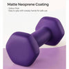 Purple dumbbell with on a light purple background