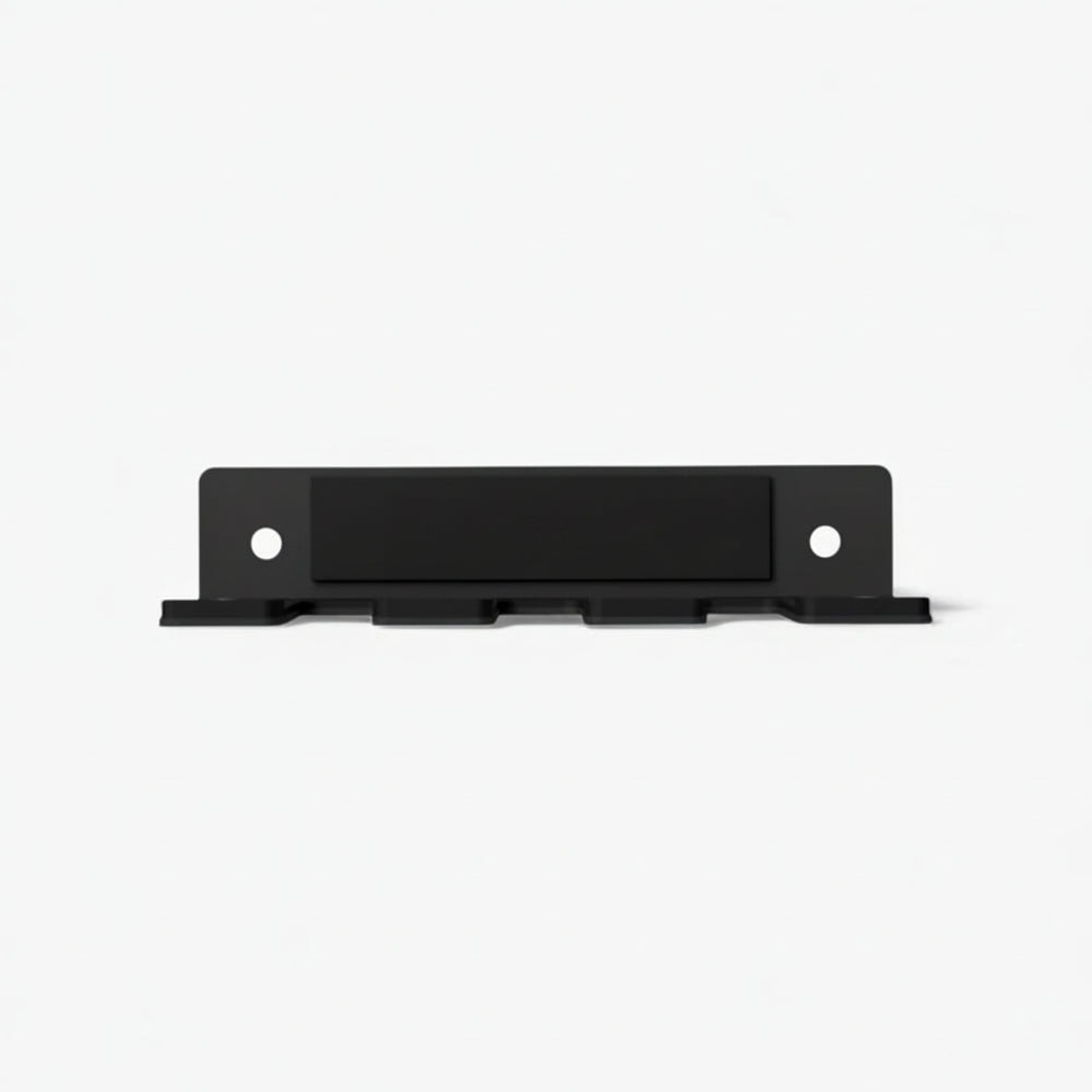 Black metal barbell plate on a white background