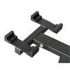 Black metal bracket on a white background