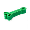Green resistance band on a white background