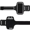 Black armband with phone pocket on a white background
