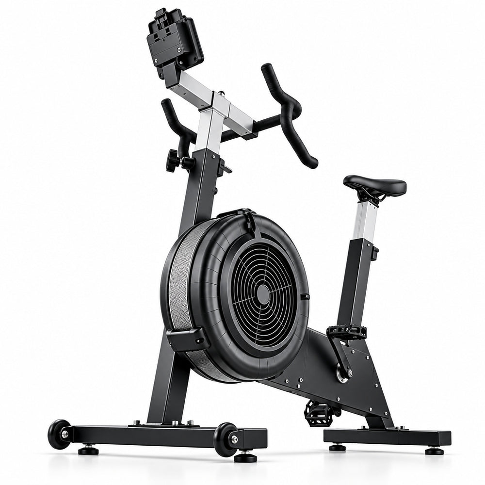 Stationary bike on a white background