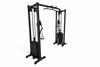 Black fitness equipment frame on a white background