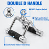 Double D handle with features highlighted on a white background