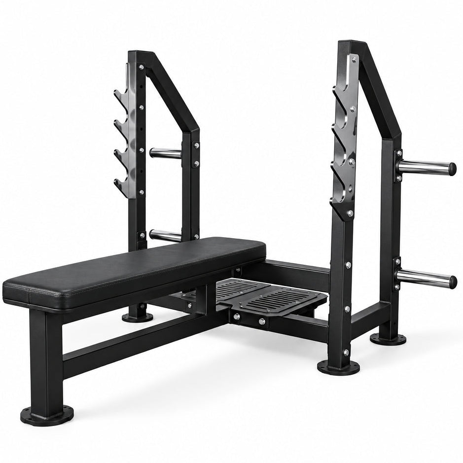 Flat weight bench on a white background - Premium Weight Bench | Gym Superstore Main image