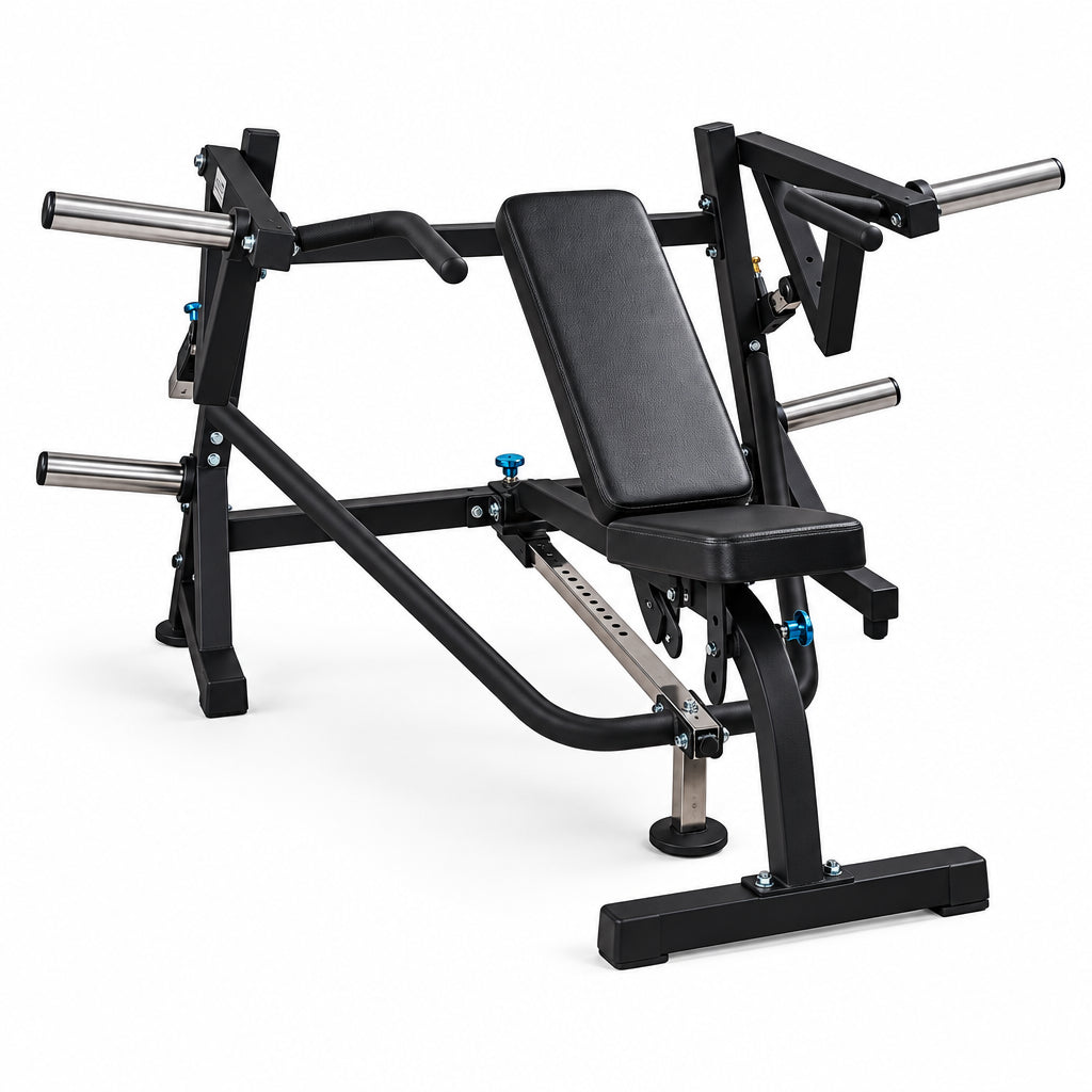 Chest press gym machine for weight loaded plates on a white background Main image