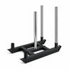 Black metal commercial competition power sled stand on a white background - Buy Online Gym Equipment | Gym Superstore