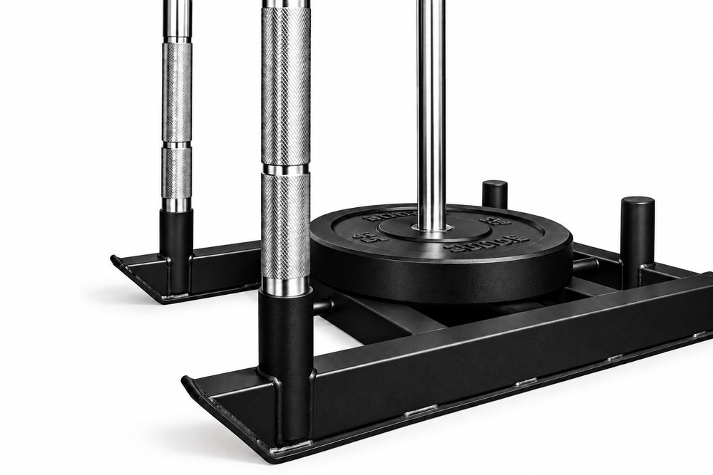 Gym power sled for commercial use on a white background
