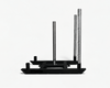 Black power sled with on a white background