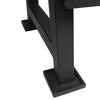 Black metal stand on a white background