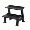 Black metal storage rack  on a white background