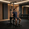 Gym equipment with a brand logo on a white background