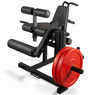 Plate loaded commercial Leg Extension and Curl Machine on a white background