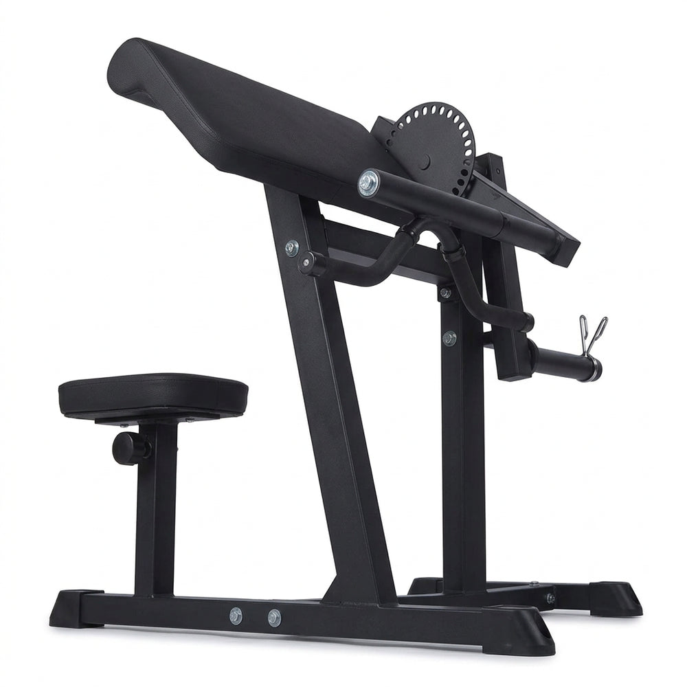 Black gym machine on a white background