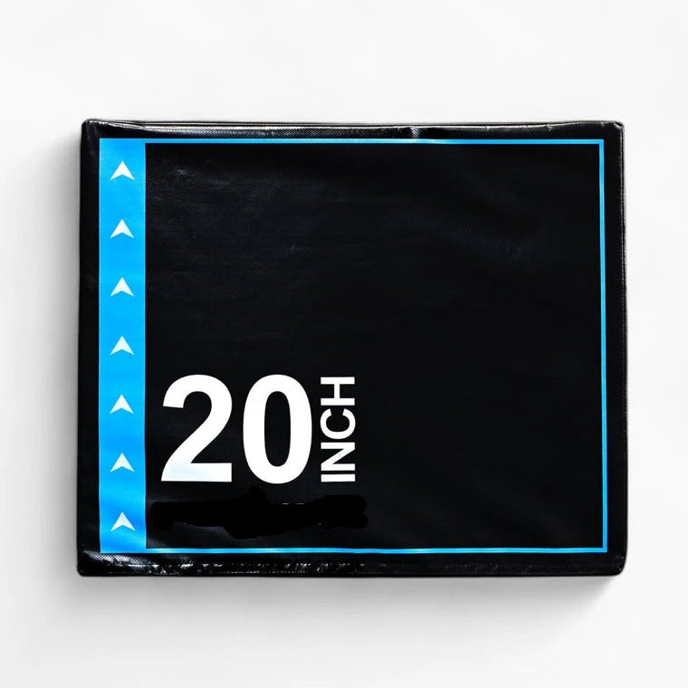 Black jump box with '20 Inch' text on a white background