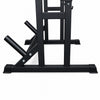 Black gym exercise machine on a white background