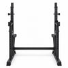 Black squat rack on a white background
