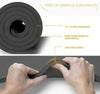 Black Yoga mat showing different details