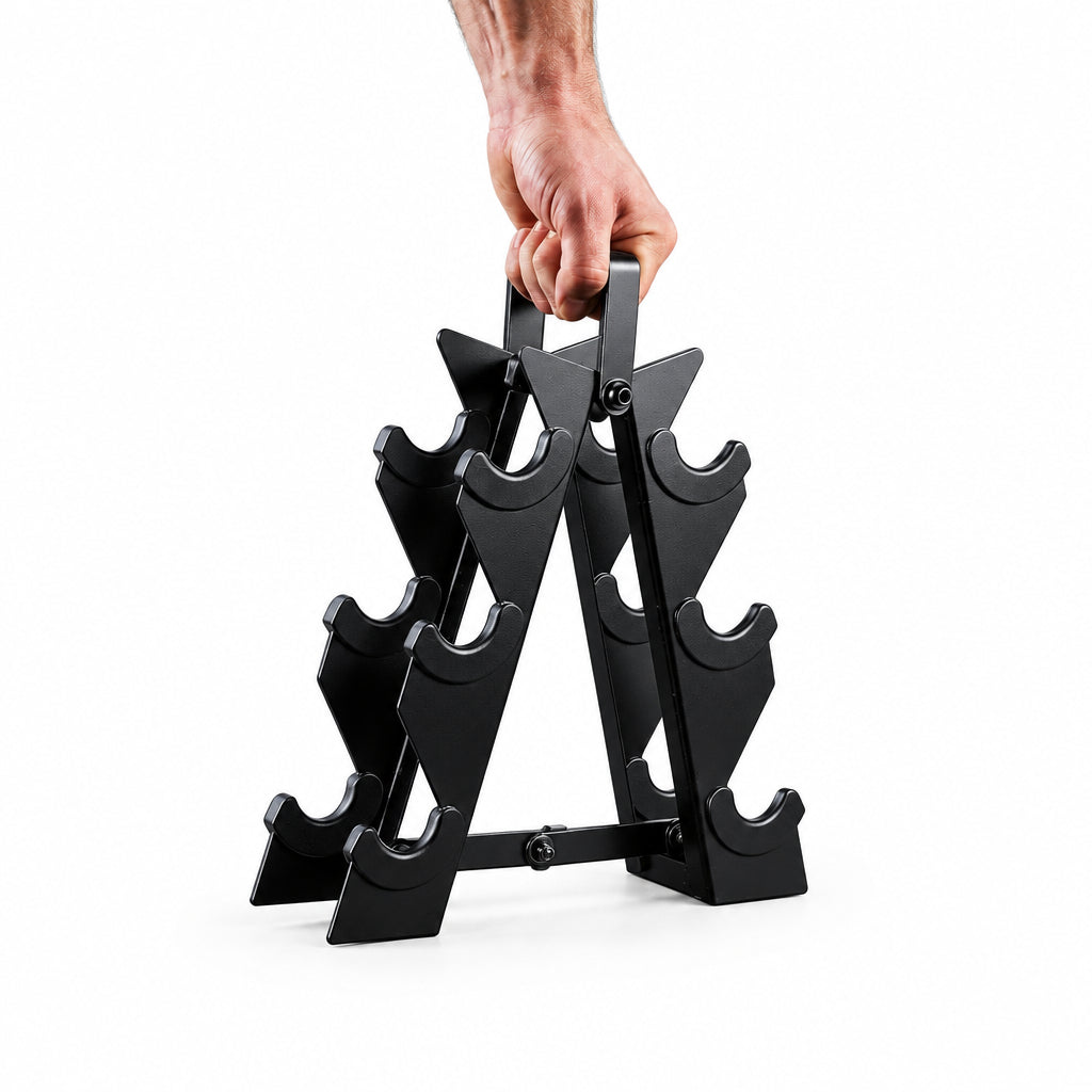 Portable A-Frame 3 Tier Dumbbell Storage Rack Secondary image